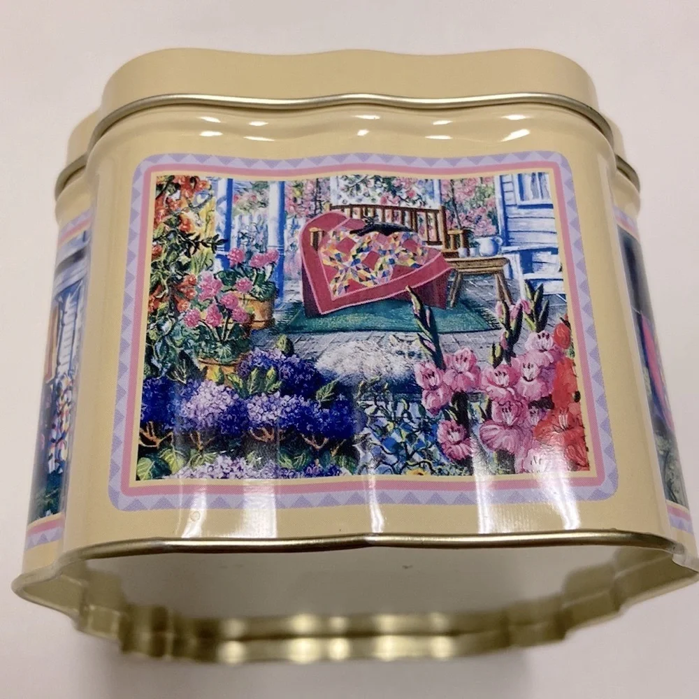 Vintage Diane Phalen Watercolors Grandma’s Treasures tin‎ box lake house …
